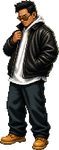 Pixel-art Justin Magnaye as NITROBOY